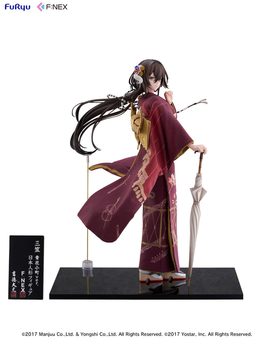 Furyu Scale Figure: Azur Lane - Mikasa Blue Flower Komachi Japanese Doll Escala 1/4