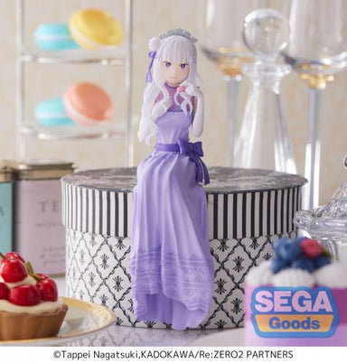 Sega Premium Perching Figure: Re Zero Starting Life In Another World - Emilia Vestido De Fiesta