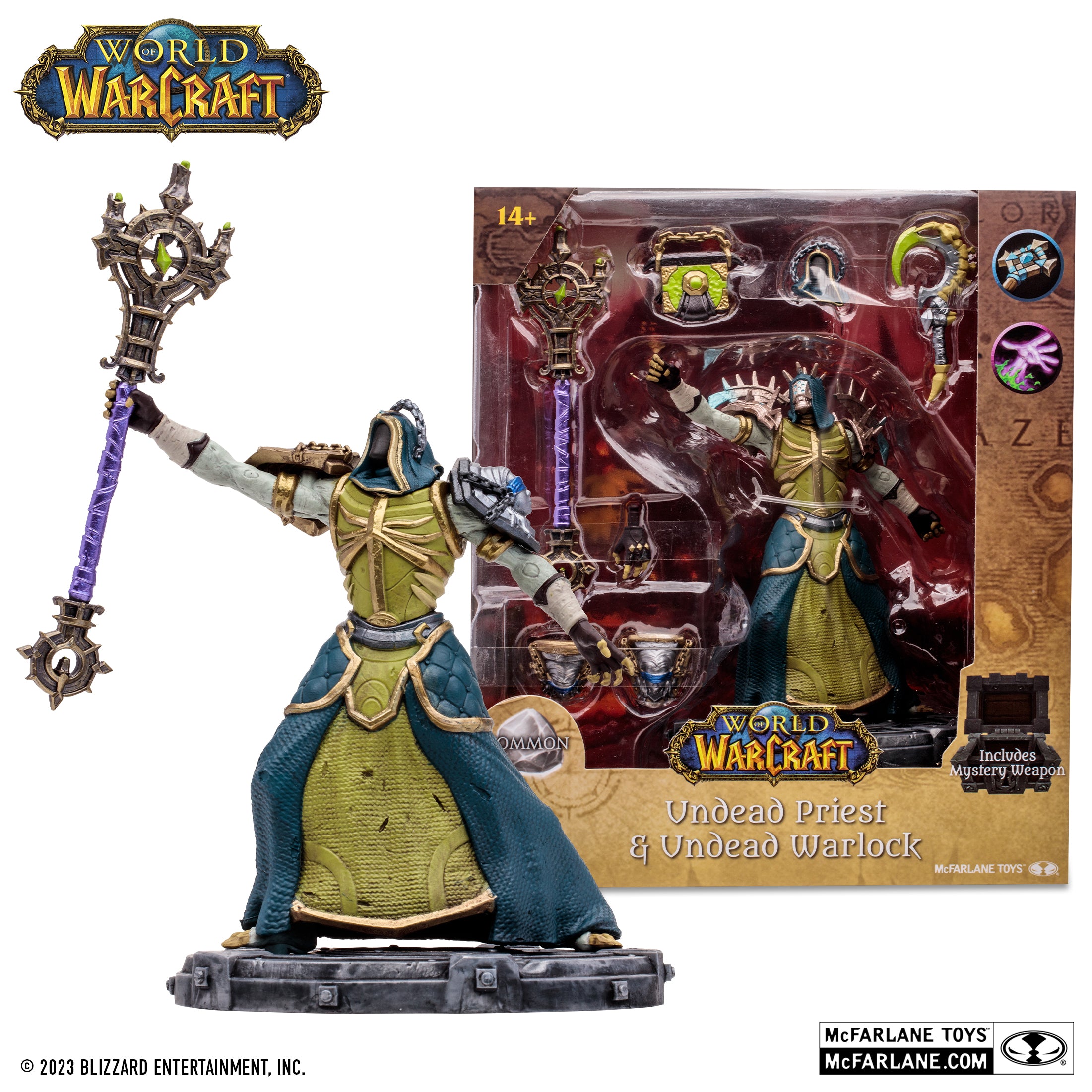 McFarlane Estatua: World Of Warcraft - No Muerto Sacerdote Brujo Common Escala 1/12