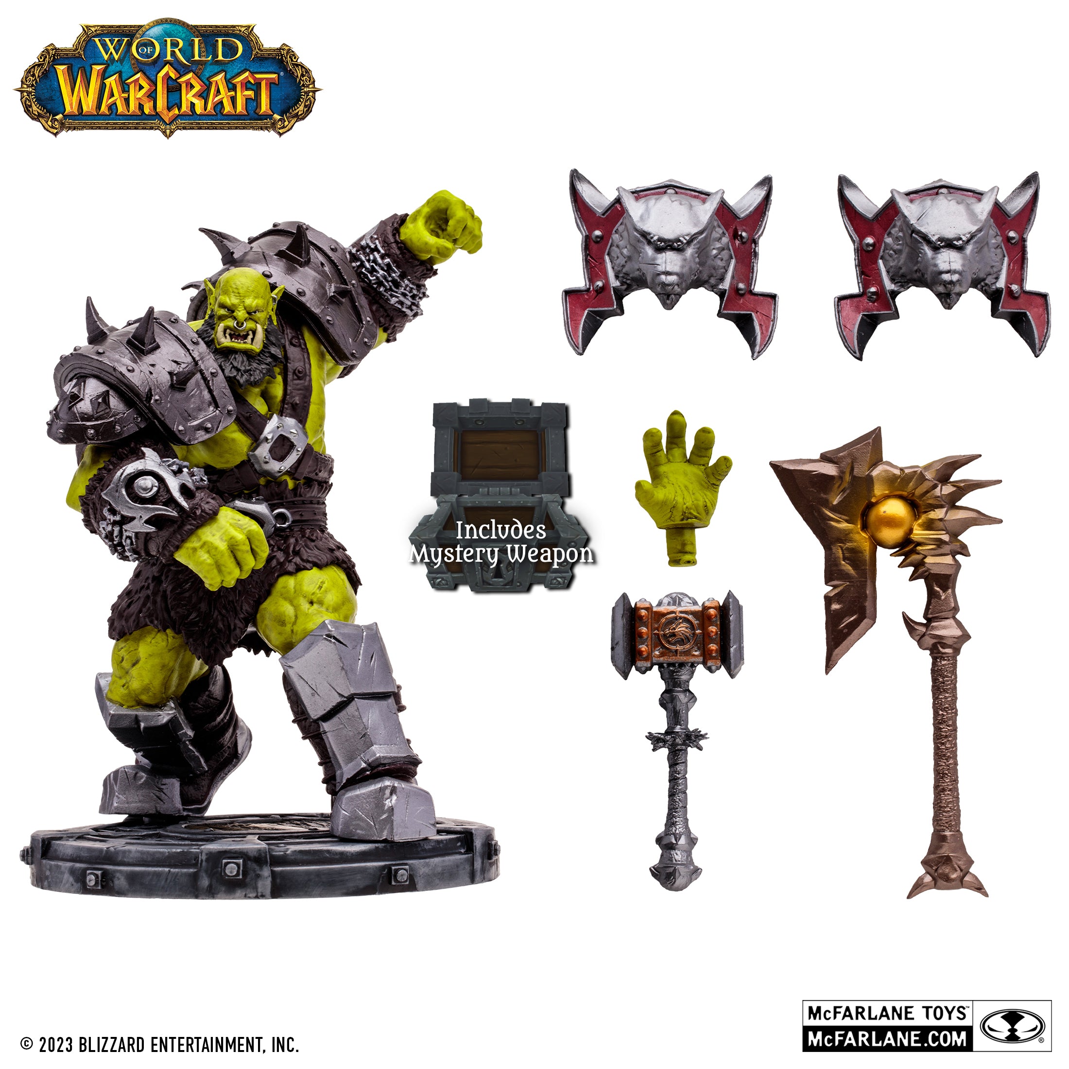 McFarlane Estatua: World Of Warcraft - Orco Shaman Guerrero Rare Escala 1/12