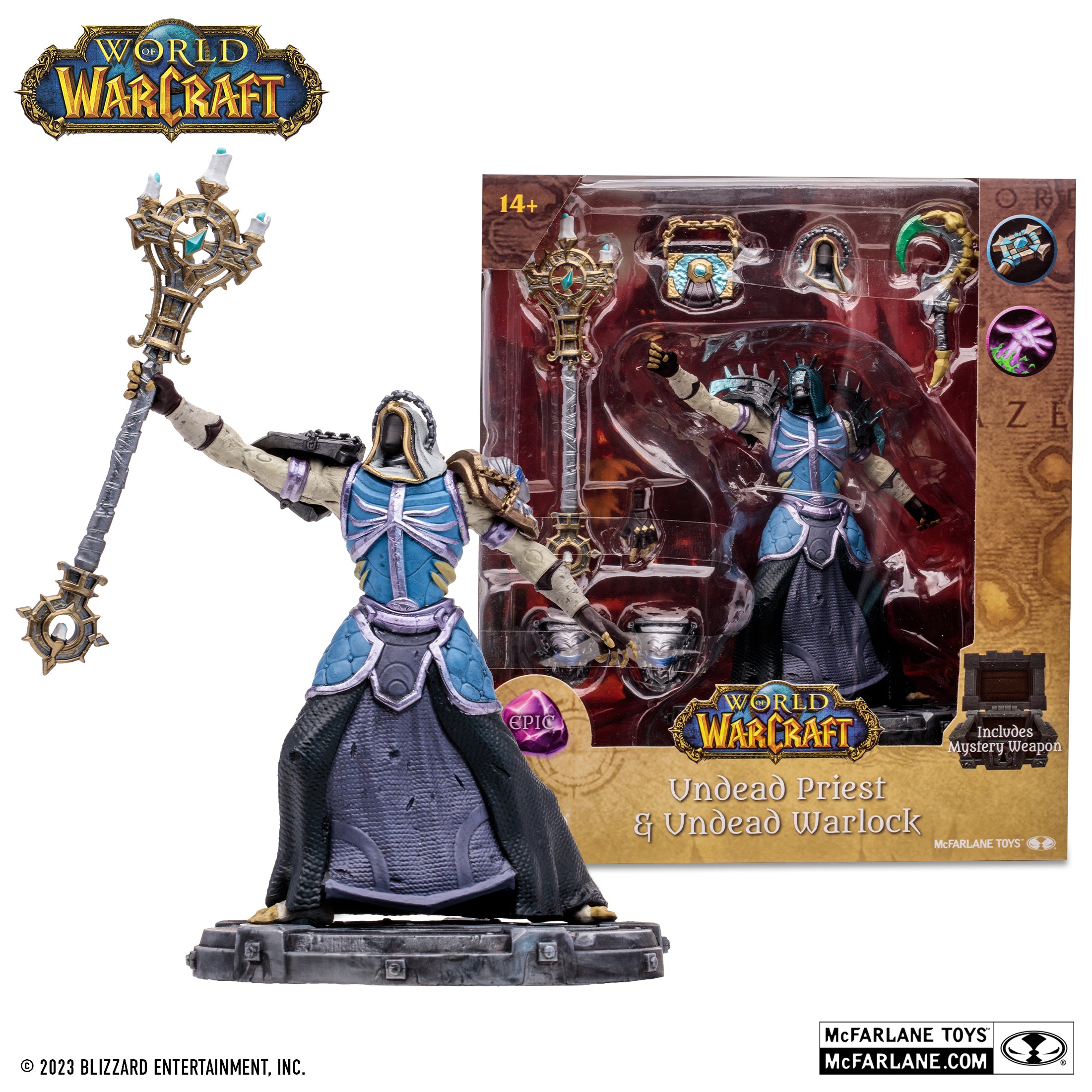 McFarlane Estatua: World Of Warcraft - No Muerto Sacerdote Brujo Epic Escala 1/12