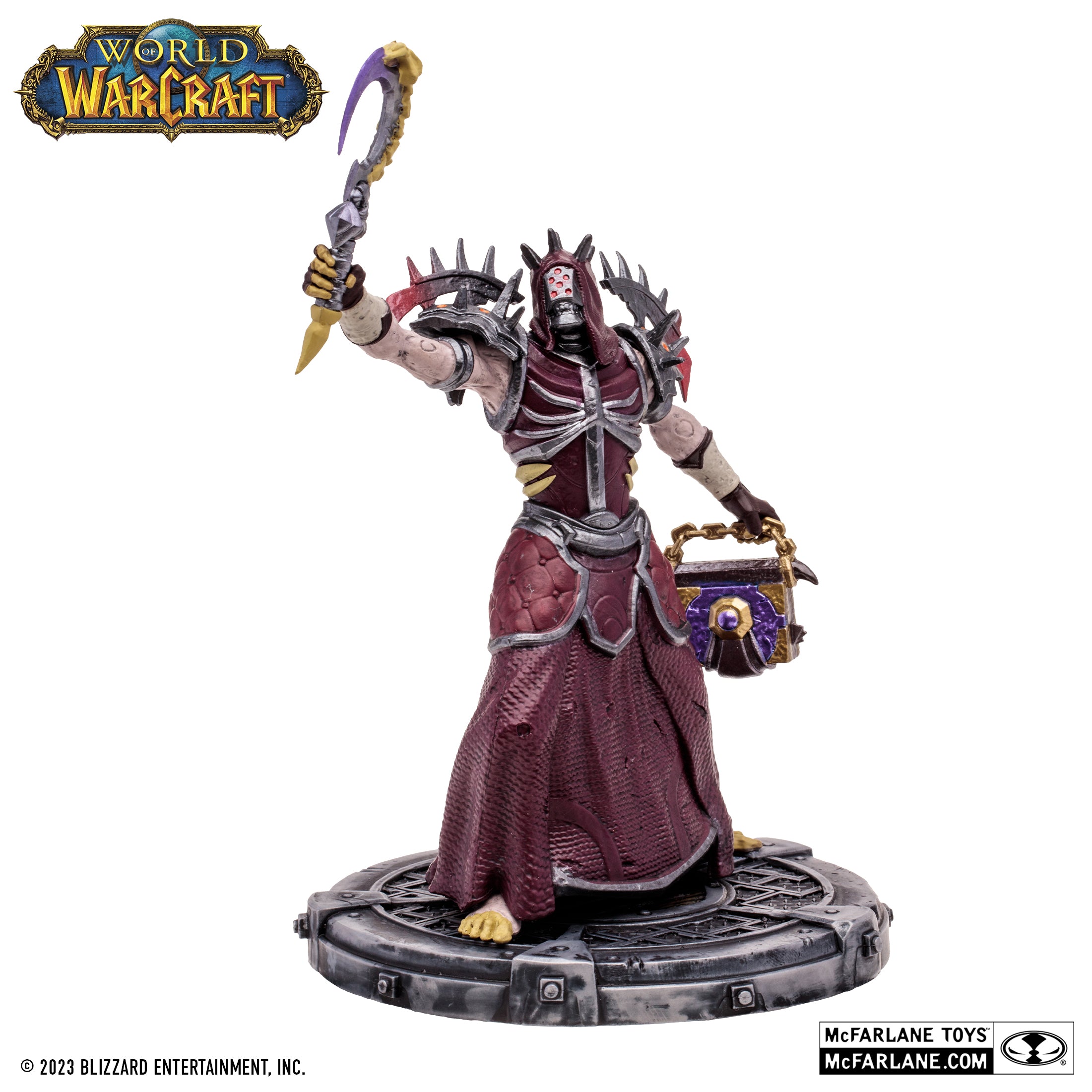 McFarlane Estatua: World Of Warcraft - No Muerto Sacerdote Brujo Rare Escala 1/12
