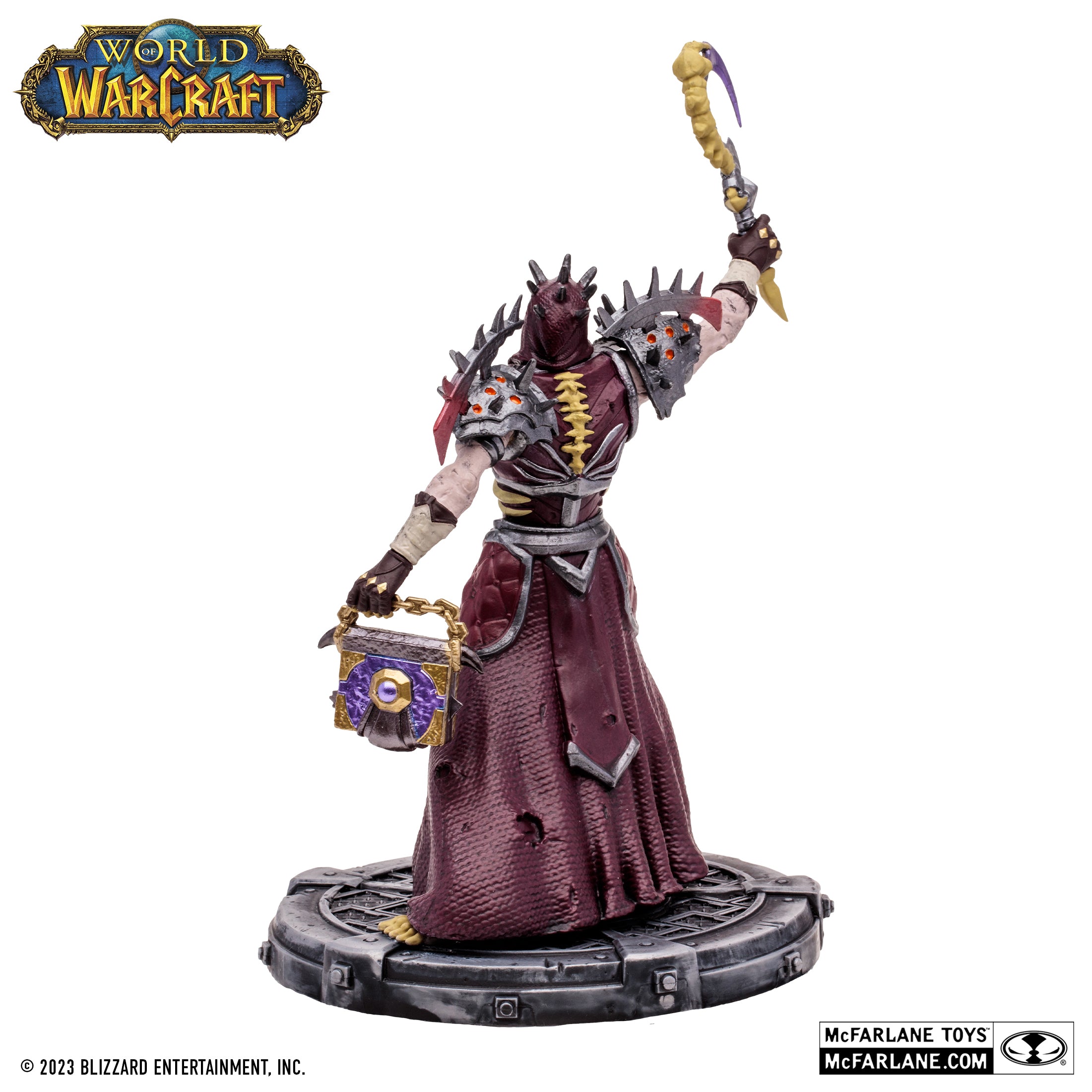 McFarlane Estatua: World Of Warcraft - No Muerto Sacerdote Brujo Rare Escala 1/12