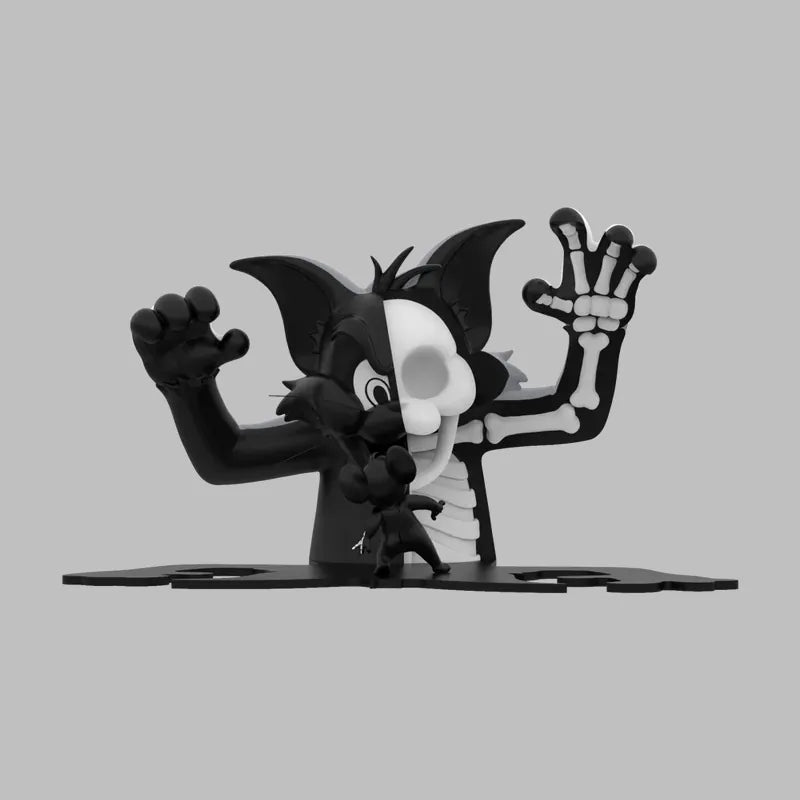 Mighty Jaxx Statue Xxray Plus: Tom Y Jerry - Tom Y Jerry Shadow Edition 8 Pulgadas