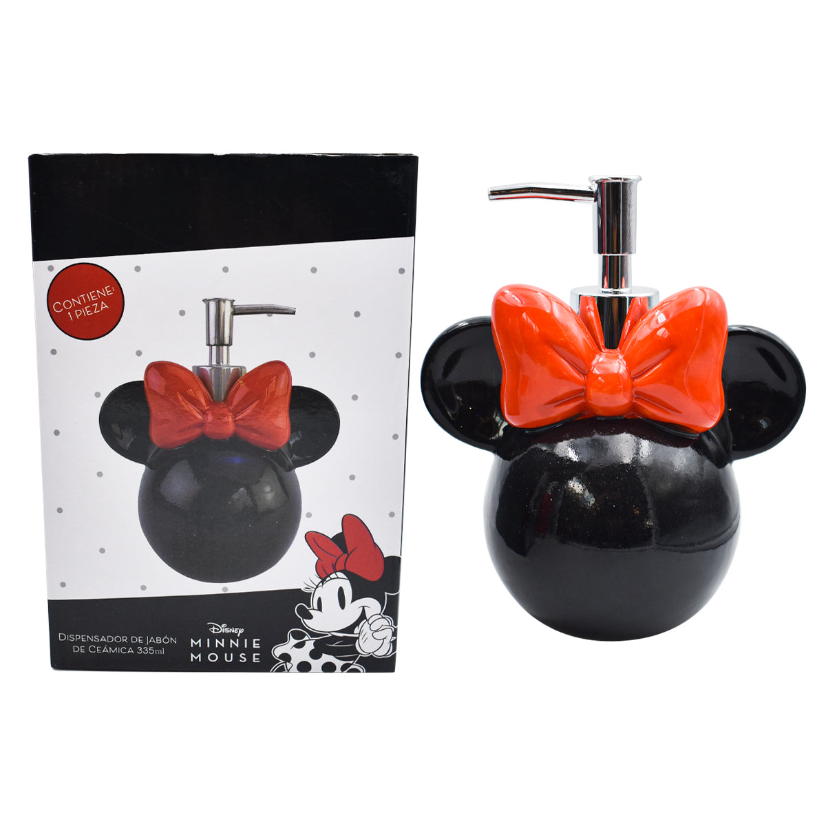 Fun Kids Dispensador De Jabon De Ceramica: Disney - Minnie 335 ml
