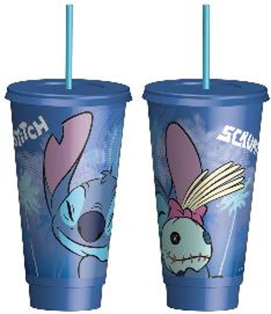 Copy of Fun Kids Vaso Con Popote De Plastico: Disney - Stitch Con Trapos 680 ml
