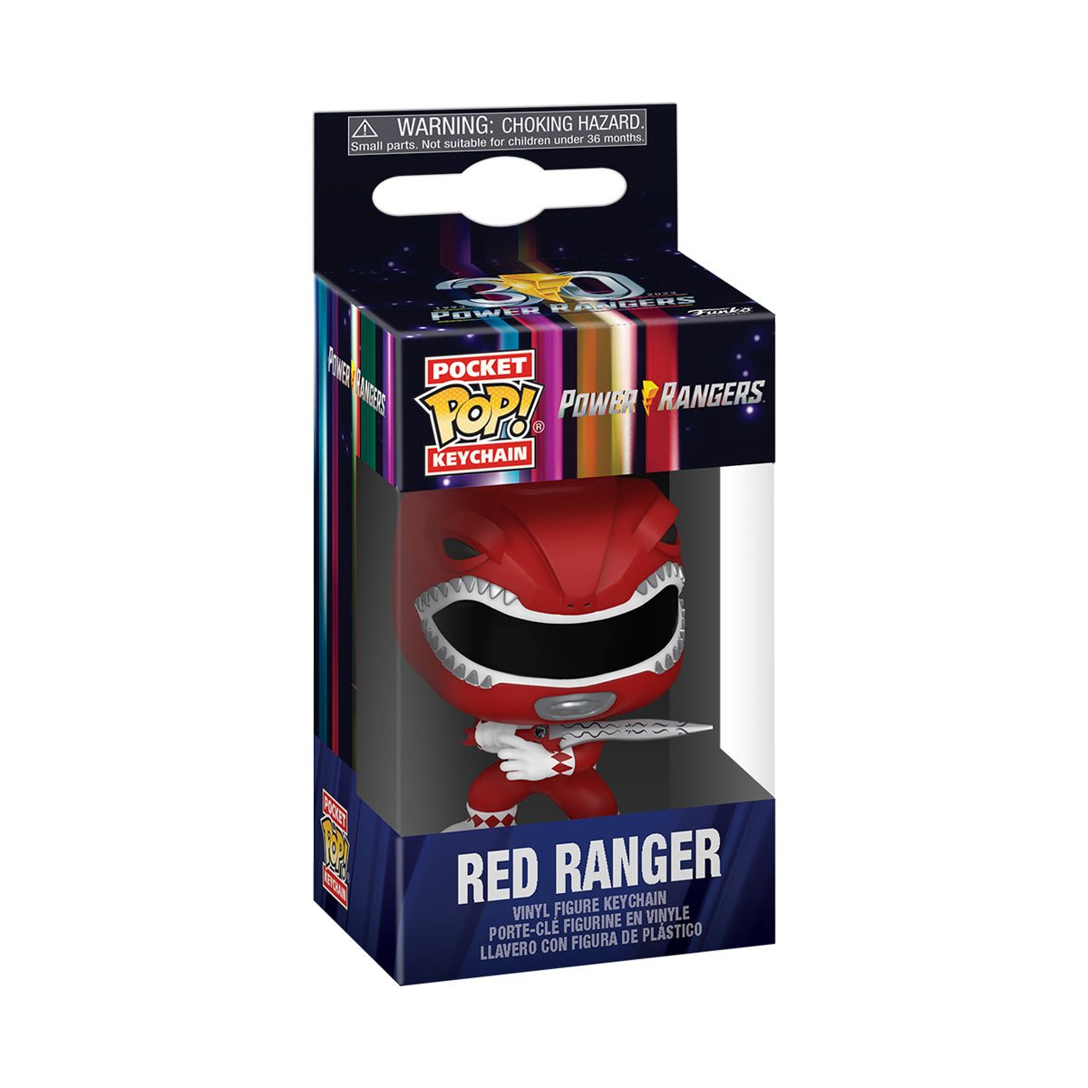 Funko Pop Keychain: Mighty Morphin Power Rangers 30 Aniversario - Red Ranger Llavero