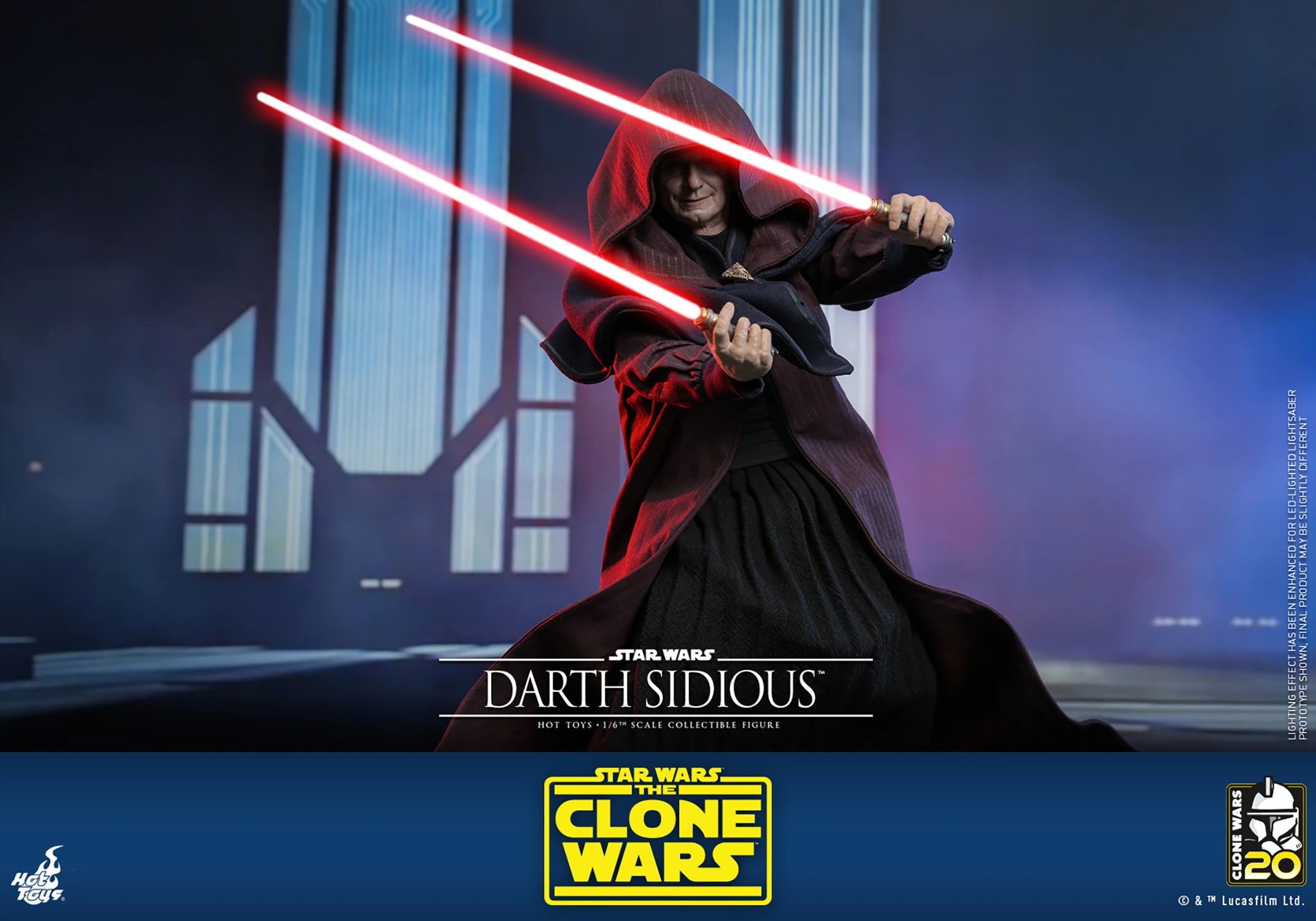 Hot Toys Television Masterpiece Series: Star Wars The Clone Wars 20 Aniversario - Darth Sidious Escala 1/6