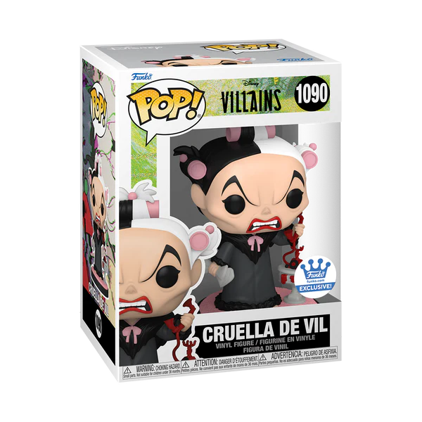 Funko Pop Disney: Villains - Cruella Sosteniendo Telefono Exclusivo Funko Shop