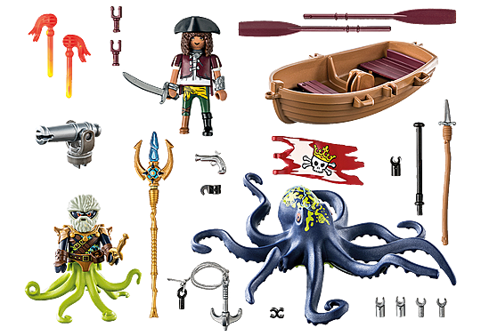 Playmobil Pirates: Batalla Con Pulpo Gigante 71419