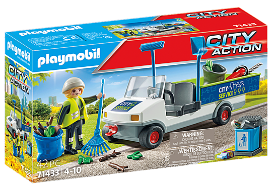 Playmobil City Action: Limpieza Urbana Con Coche Electrico 71433