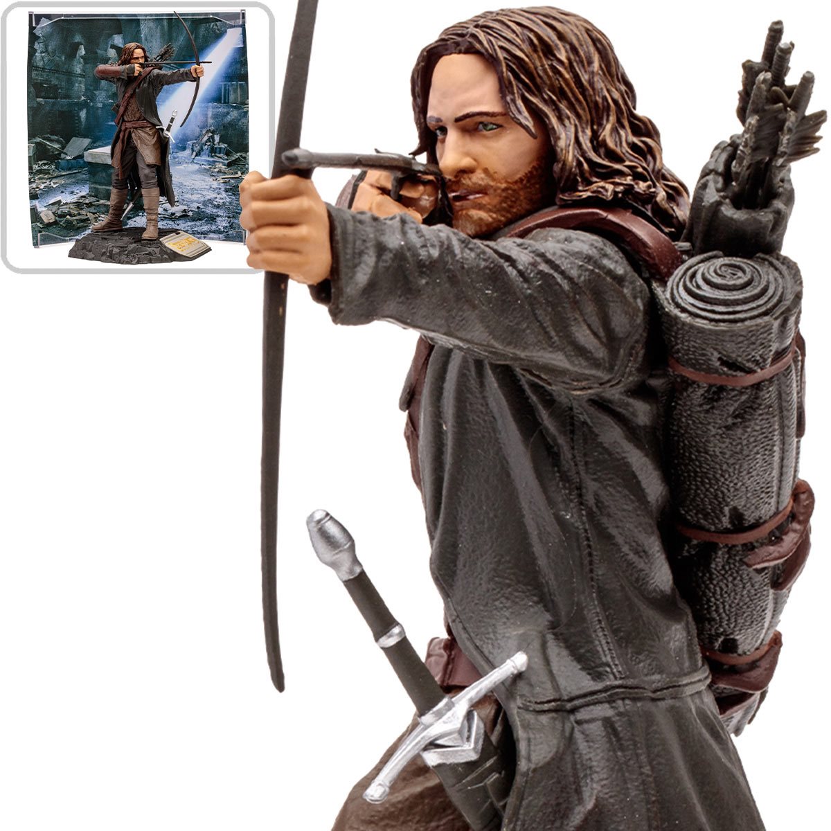 McFarlane Estatua Movie Maniacs: Warner Bros 100 Lord Of The Rings - Aragorn 6 Pulgadas
