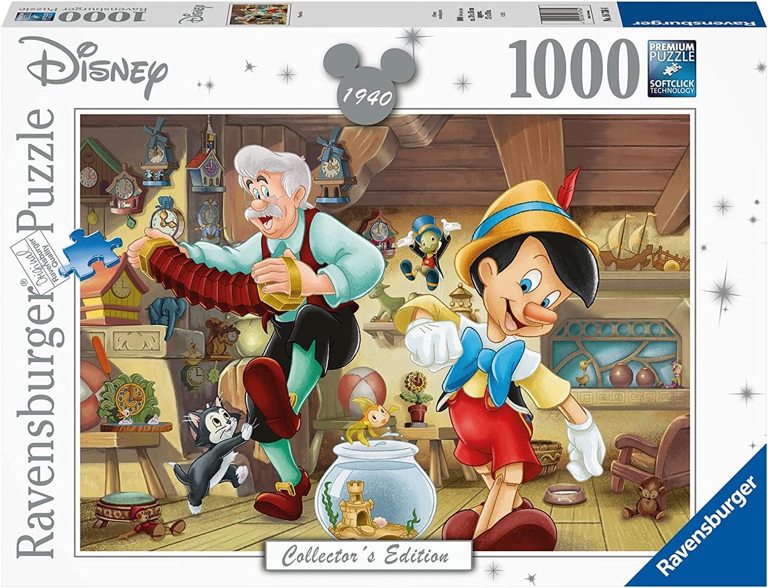 Ravensburger Rompecabezas Adultos: Disney - Pinocchio 1940 1000 piezas
