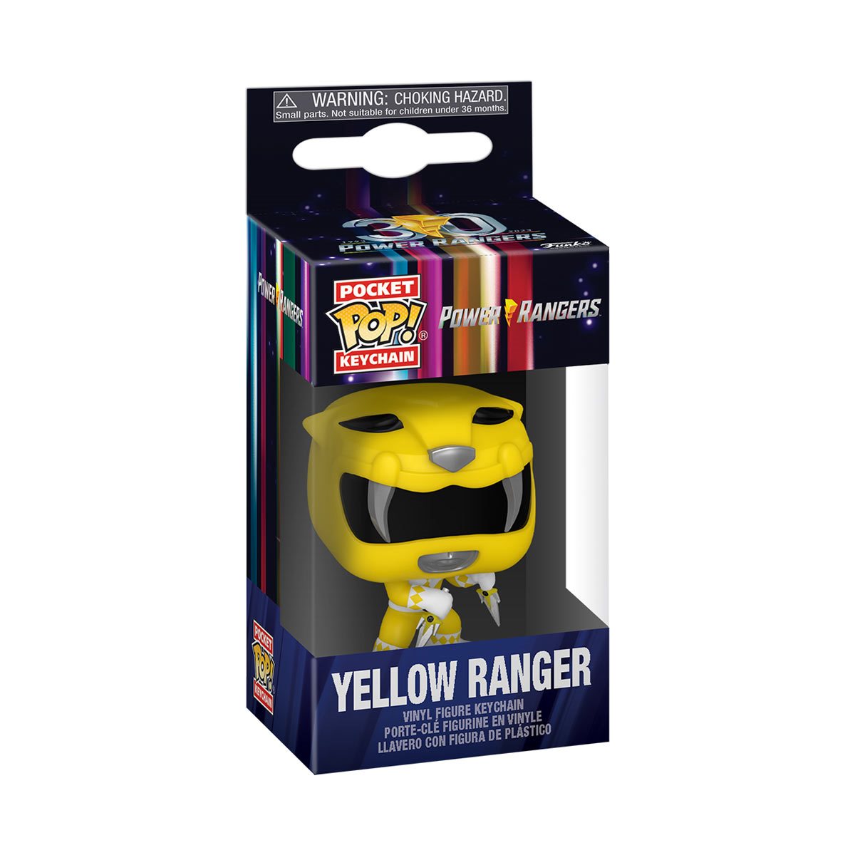 Funko Pop Keychain: Mighty Morphin Power Rangers 30 Aniversario - Yellow Ranger Llavero