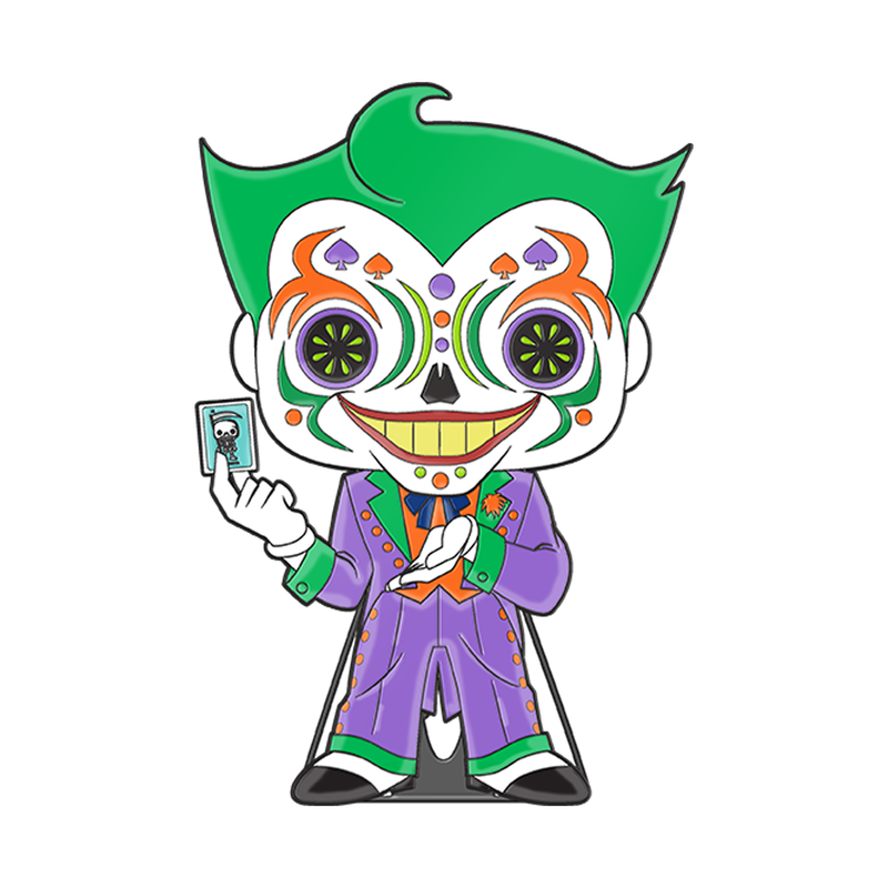 Funko Pop Pin: DC Dia De Los DC - Joker Glow Pin Esmaltado
