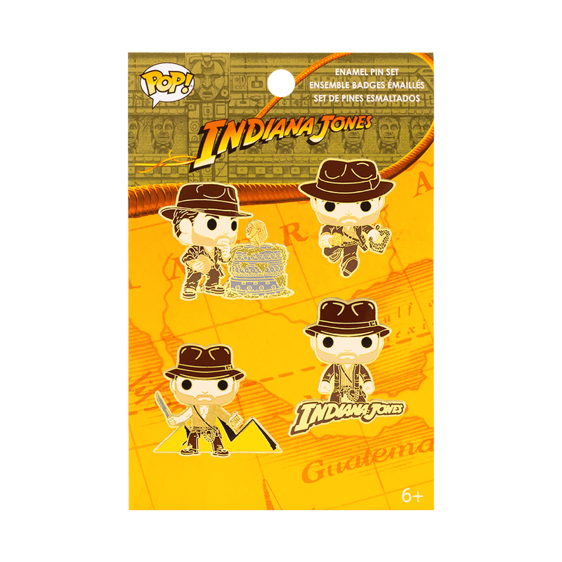 Funko Pop Pin: Indiana Jones En Busca del Arca Perdida - Set De Pines 4 Pack
