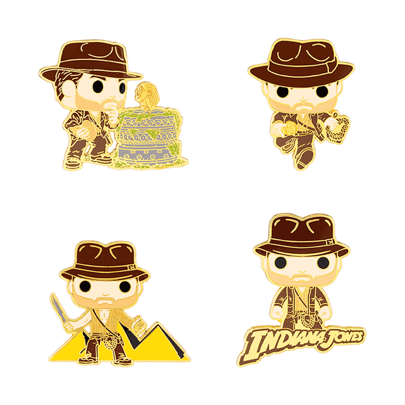 Funko Pop Pin: Indiana Jones En Busca del Arca Perdida - Set De Pines 4 Pack
