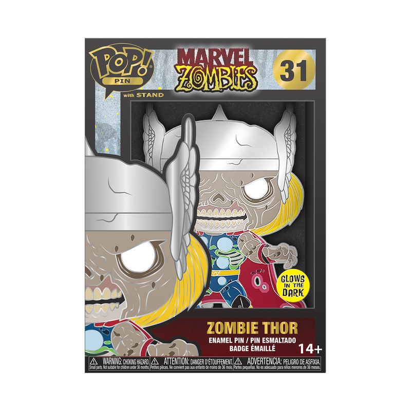 Funko Pop Pin: Marvel Zombie - Thor Glow Pin Esmaltado