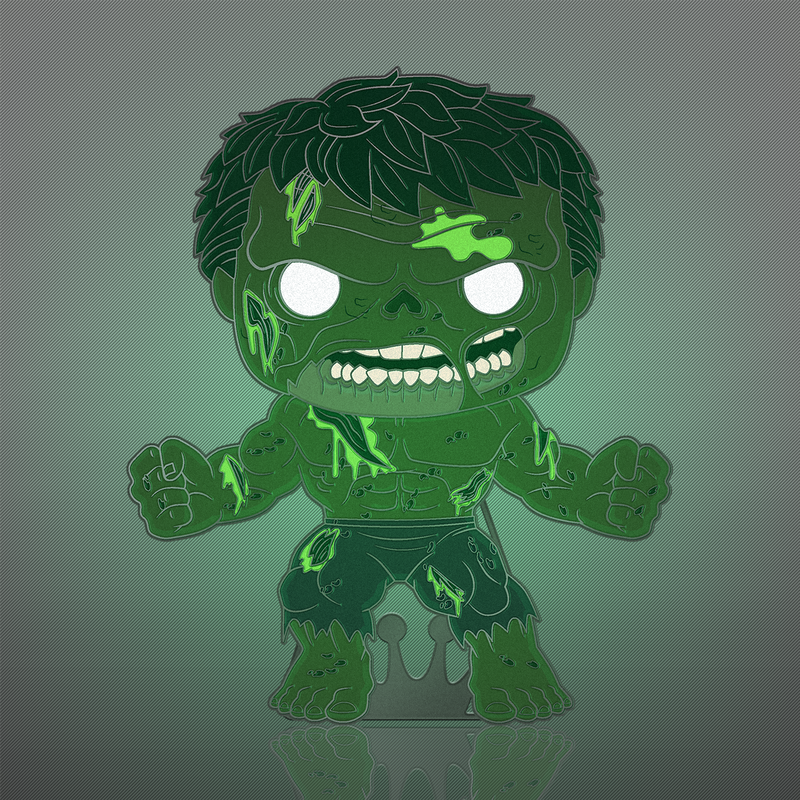 Funko Pop Pin: Marvel Zombie - Hulk  Glow Pin Esmaltado