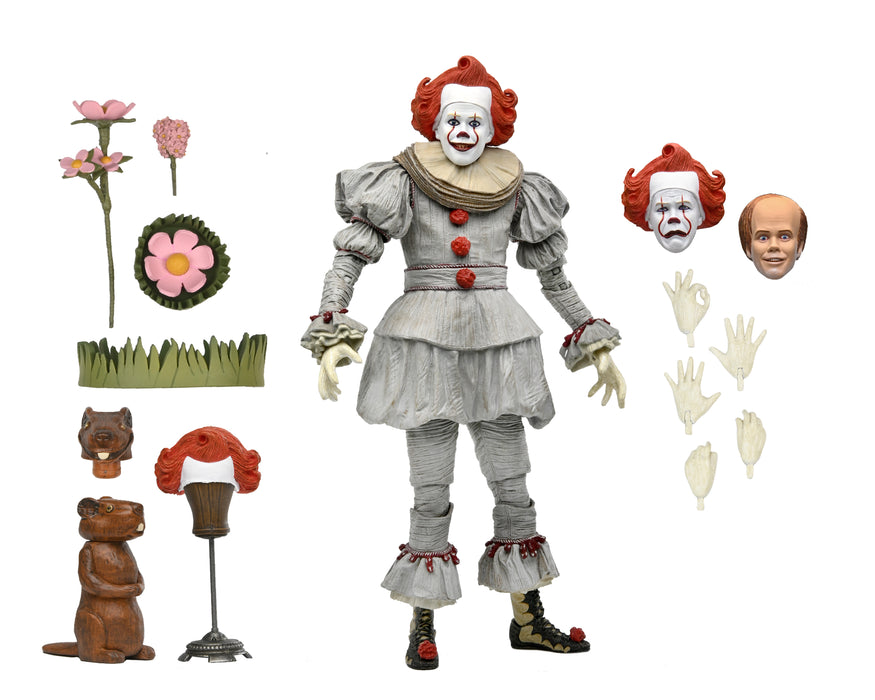NECA Figura de Accion Ultimate: Welcome to Derry - Bob Gray como Pennywise 7 Pulgadas