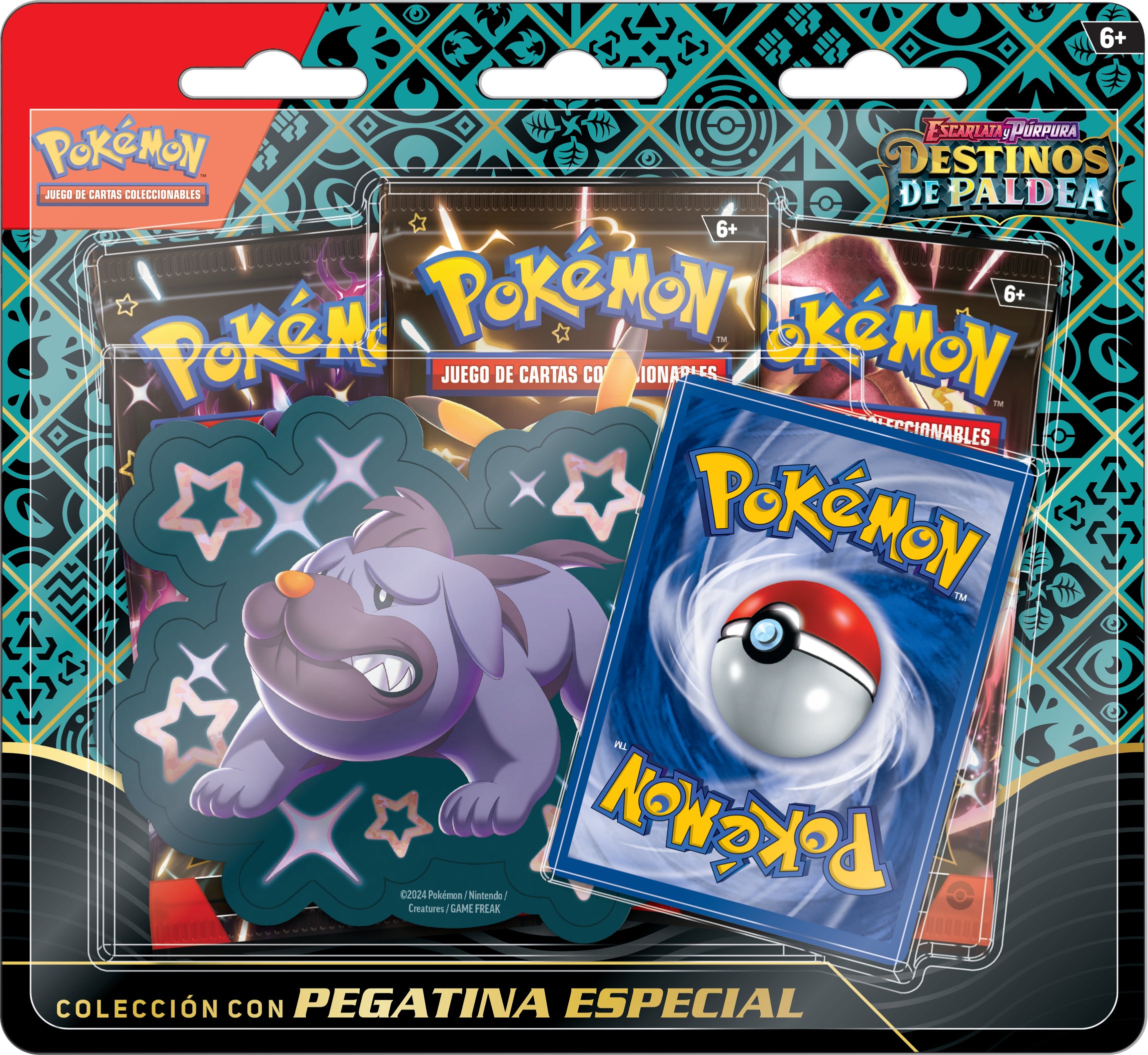 Pokemon TCG Scarlet & Violet: Paldean Fates - Tech Sticker Collection 3 pack En Ingles
