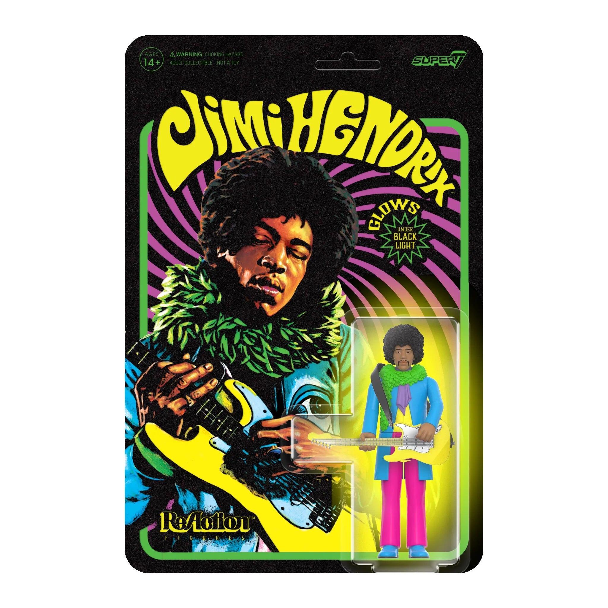 Super7 ReAction: Jimi Hendrix -  Are You Experienced Blacklight