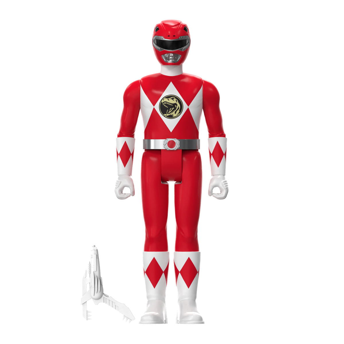 Super7 ReAction: Mighty Morphin Power Rangers -  Red Ranger Triangle Box Exclusivo SDCC 2023