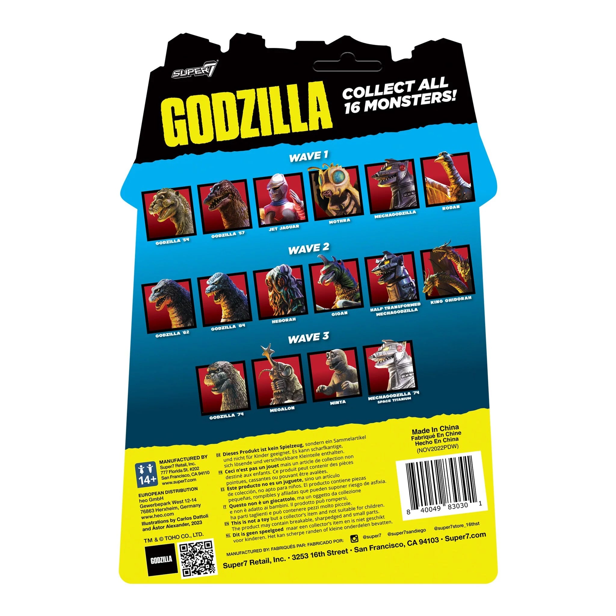 Super7 ReAction: Toho Godzilla - Minya Light Blu