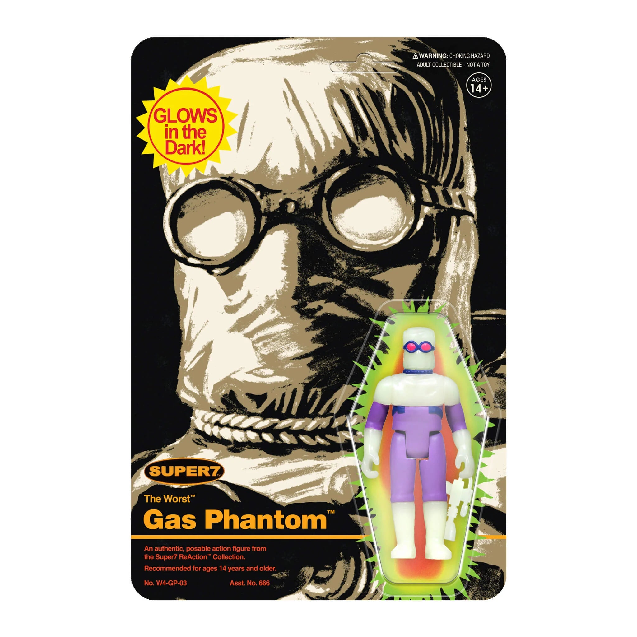 Super7 ReAction: The Worst - Gas Phantom Glow