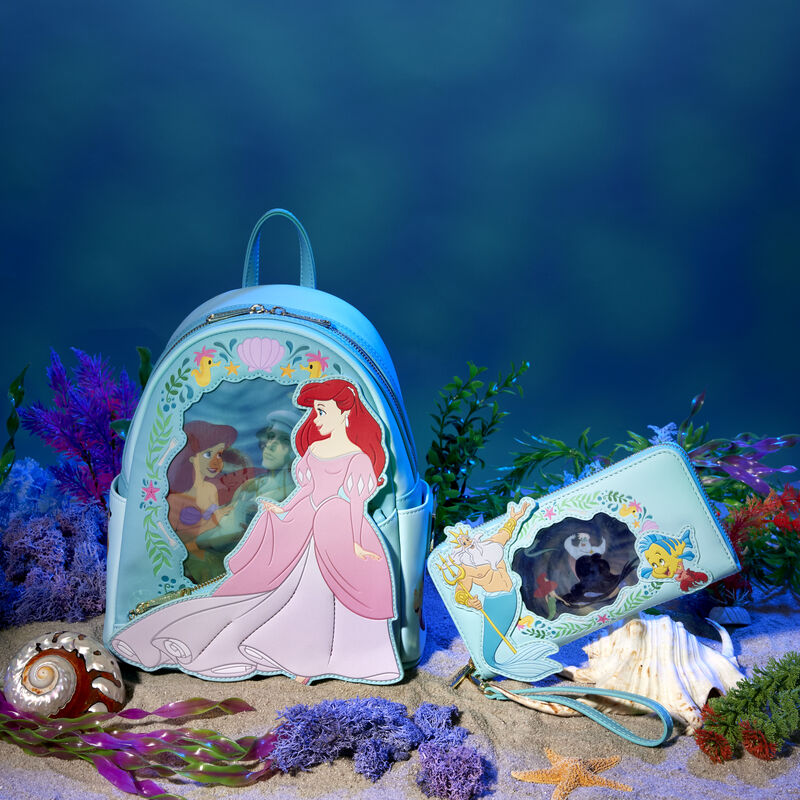 Loungefly X Disney: La Sirenita - Princesa Ariel Mini Mochila Lenticular