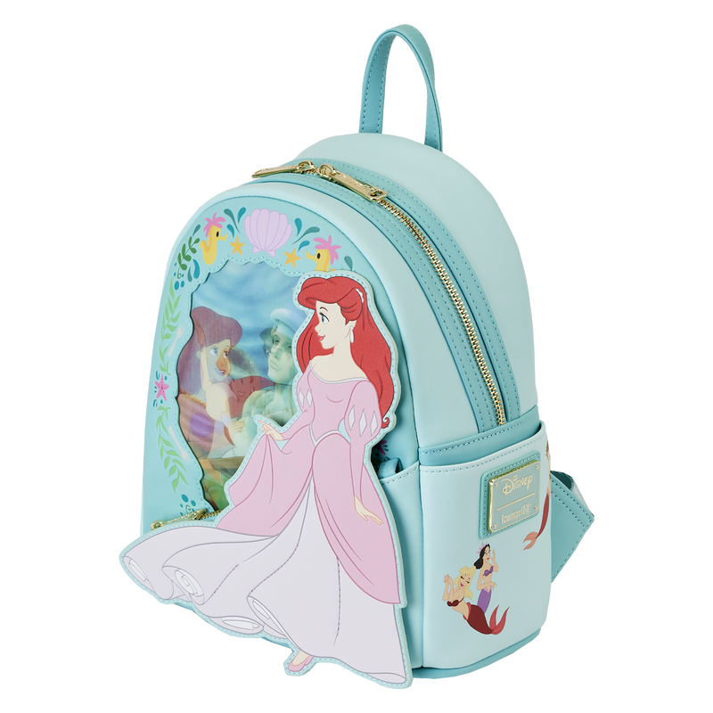 Loungefly X Disney: La Sirenita - Princesa Ariel Mini Mochila Lenticular