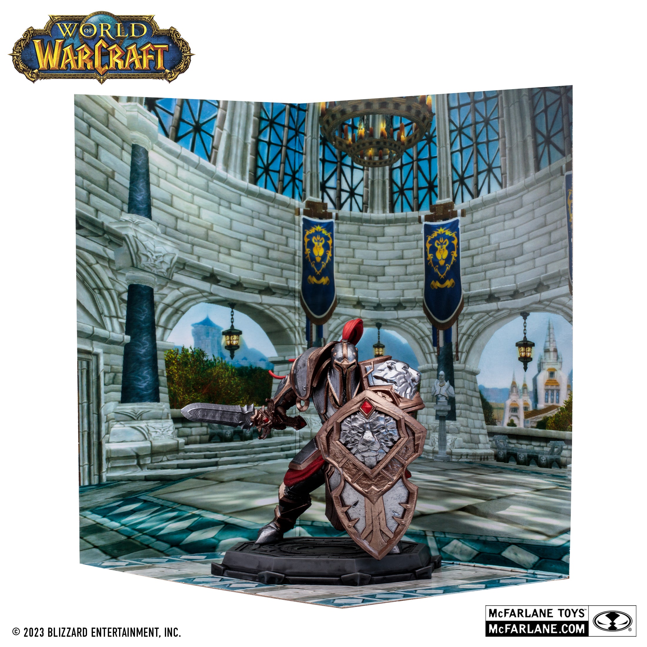 McFarlane Estatua: World Of Warcraft - Humano Guerrero Paladin Rare Escala 1/12