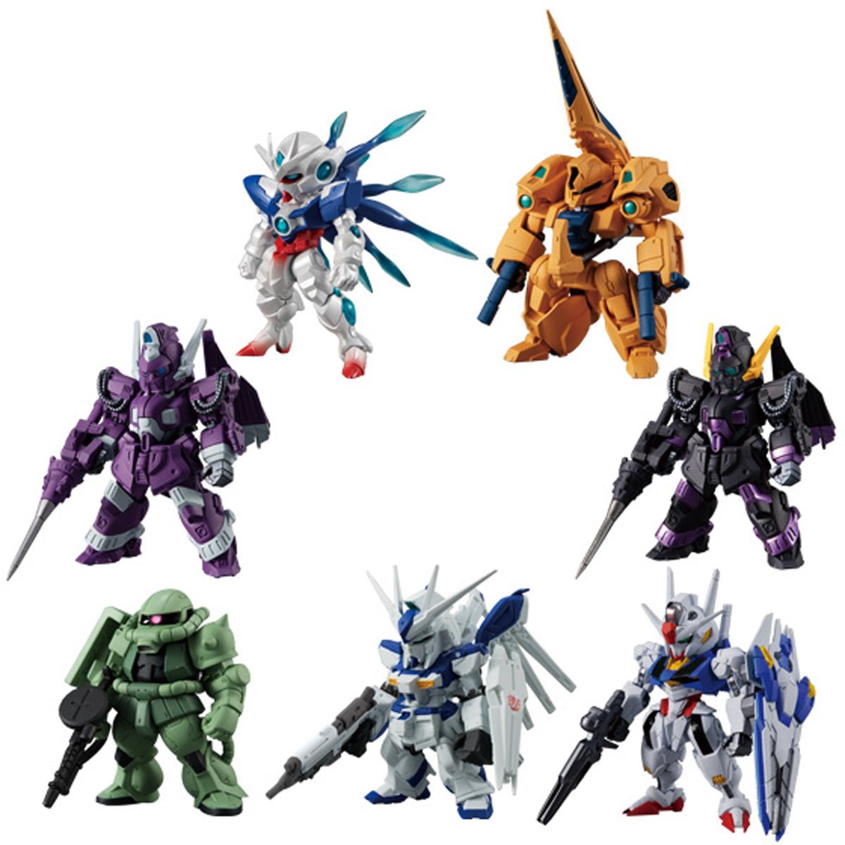 Bandai Shokugan Mini Figure: Gundam Converge 10 Aniversario - Set Completo