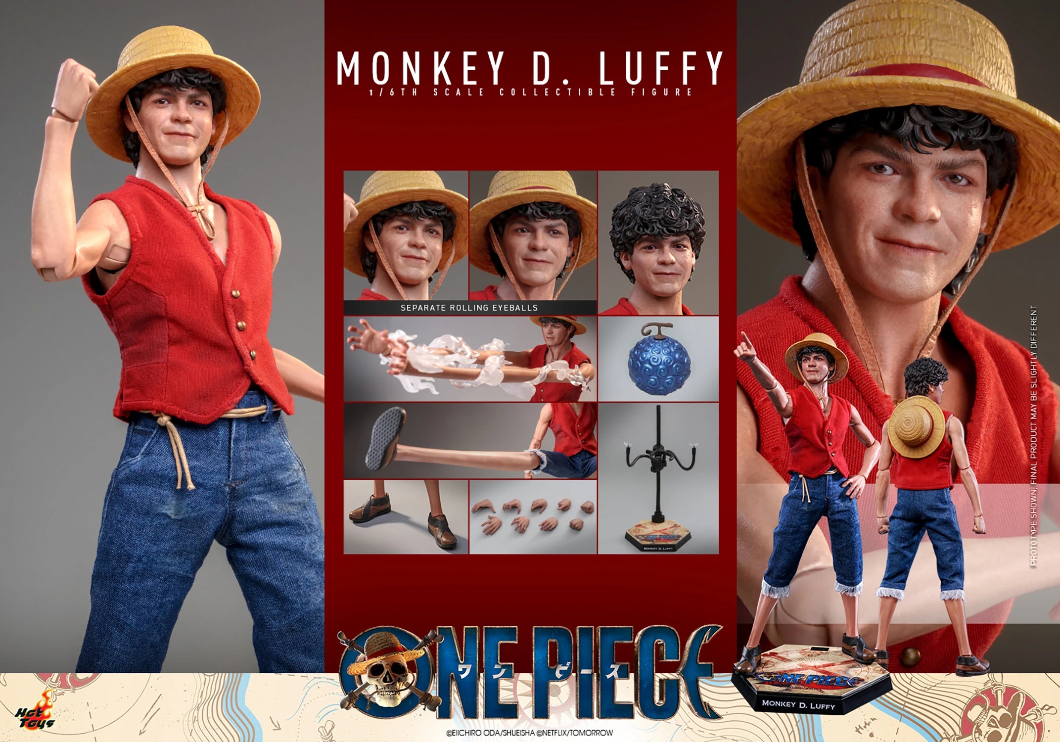 Hot Toys Television Masterpiece Series: One Piece Netflix - Monkey D Luffy Escala 1/6