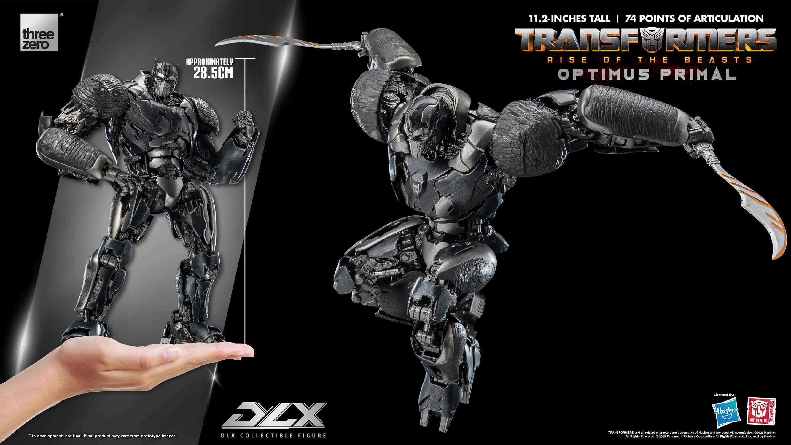 Threezero Collectible Figure: Transformers Rise Of the Beasts - Optimus Primal DLX