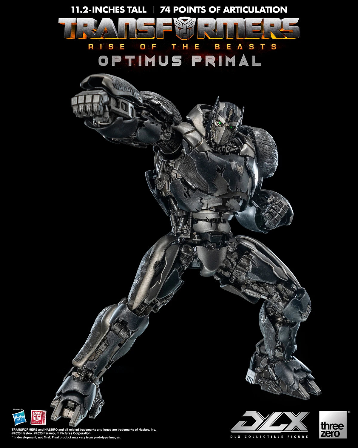 Threezero Collectible Figure: Transformers Rise Of the Beasts - Optimus Primal DLX