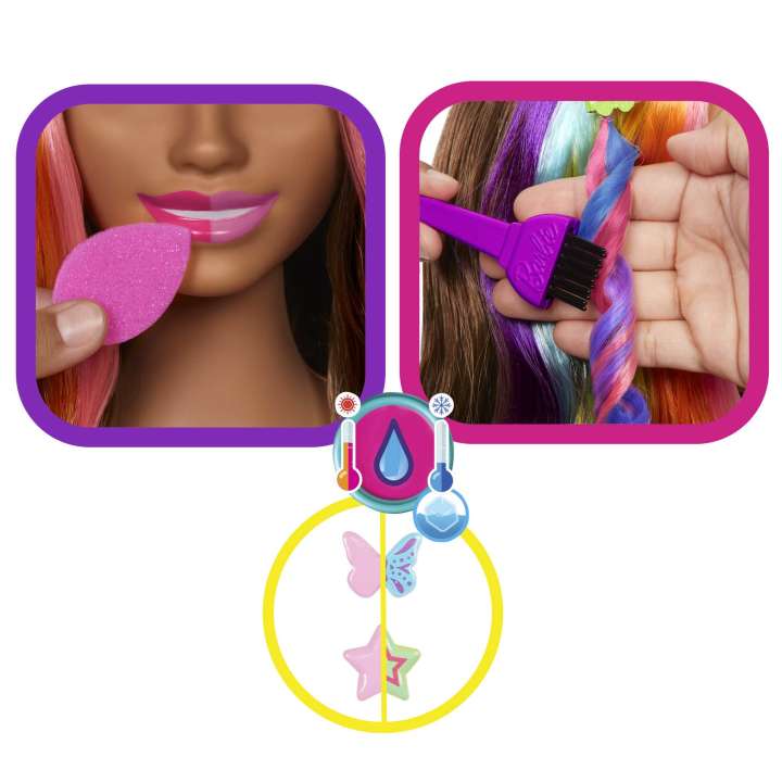 Barbie Styling Head: Barbie Casta√±a Color Reveal Accessories