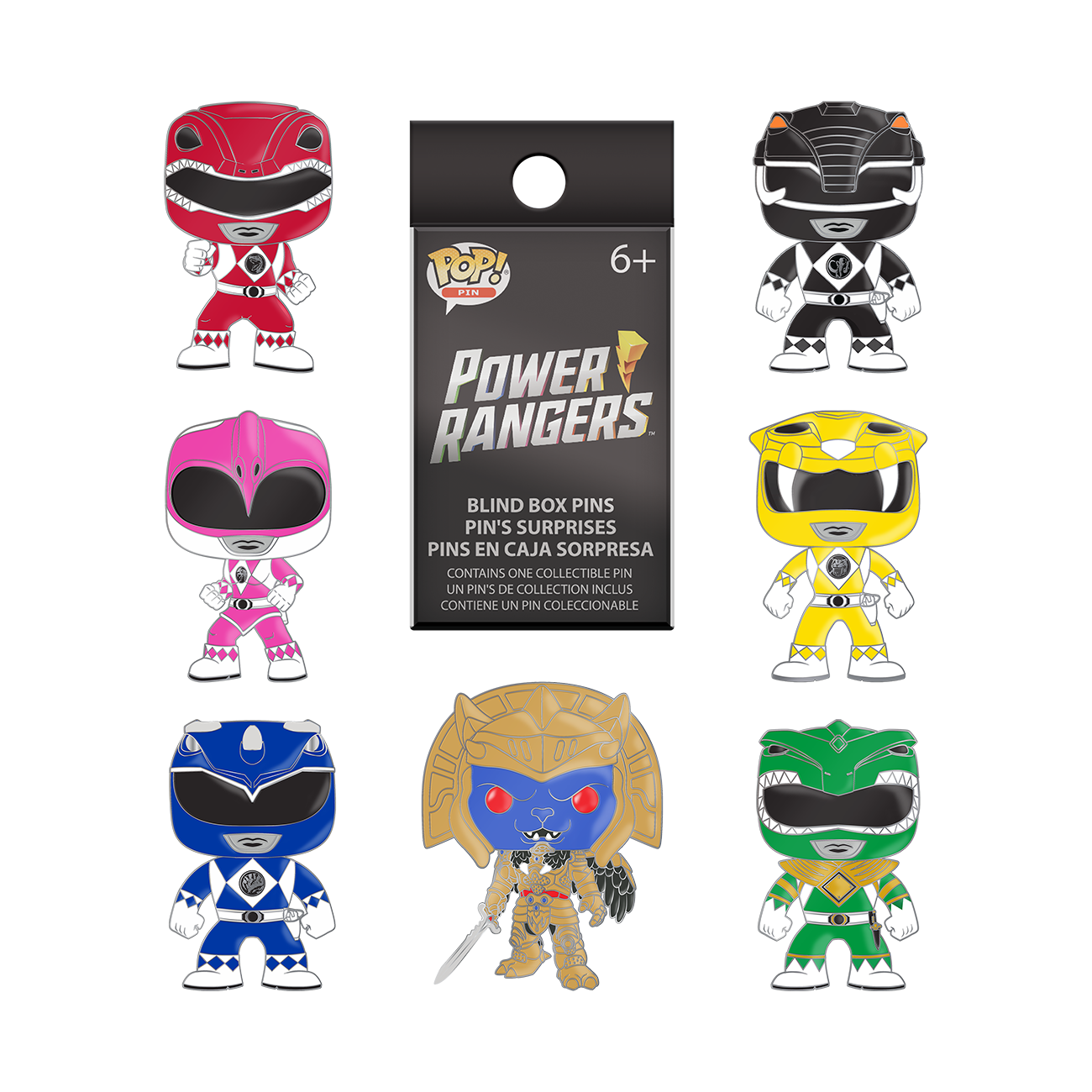 Funko Pop Pins: Power Rangers - Personaje Sorpresa