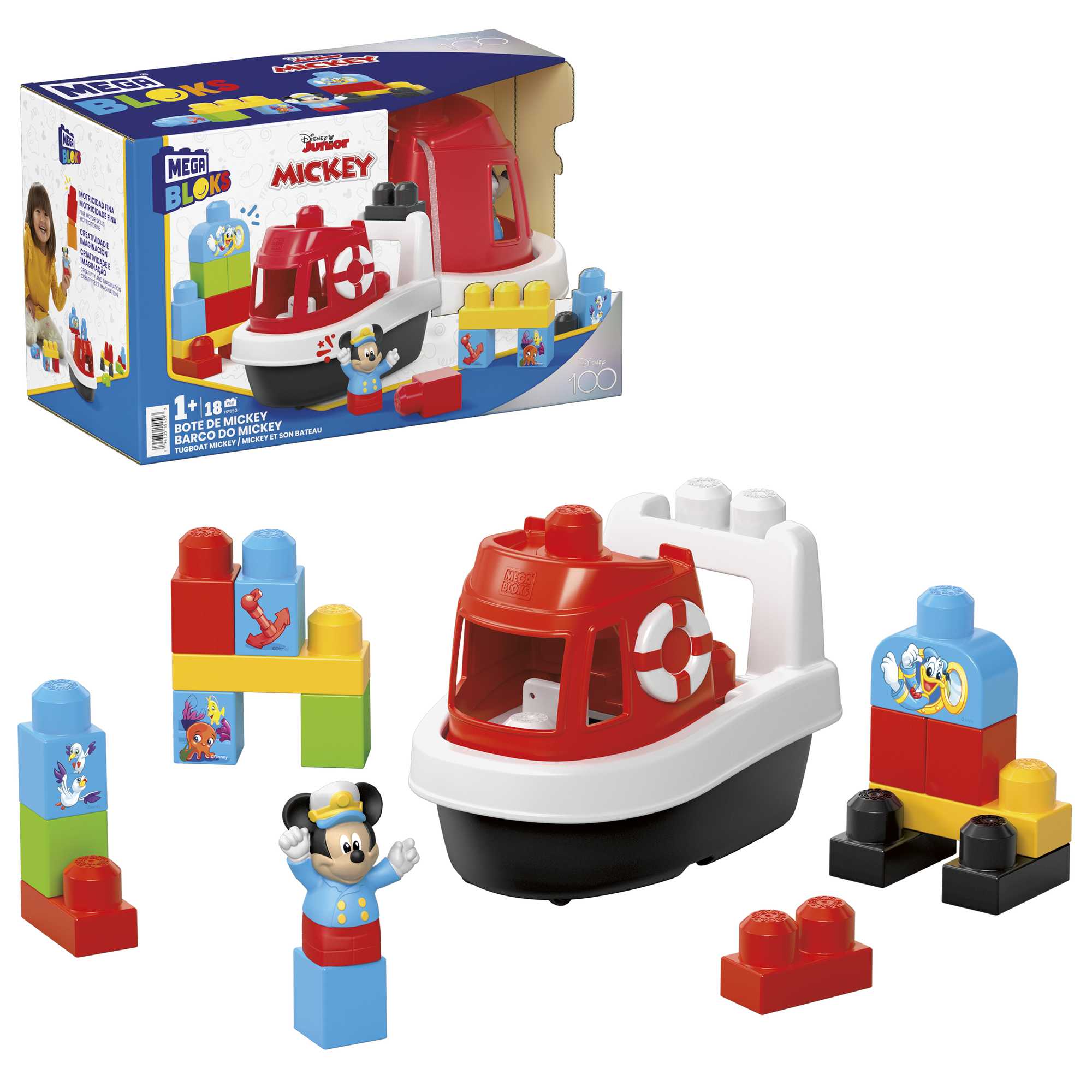 Mega Bloks Disney: Juguete De Construccion Clasico Bote De Mickey