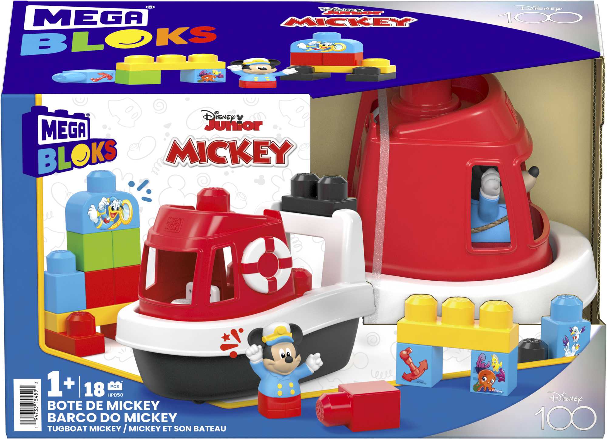 Mega Bloks Disney: Juguete De Construccion Clasico Bote De Mickey