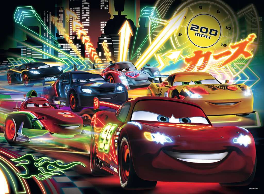 Ravensburger Rompecabezas: Disney - Cars Neon Kids XXL 100 piezas