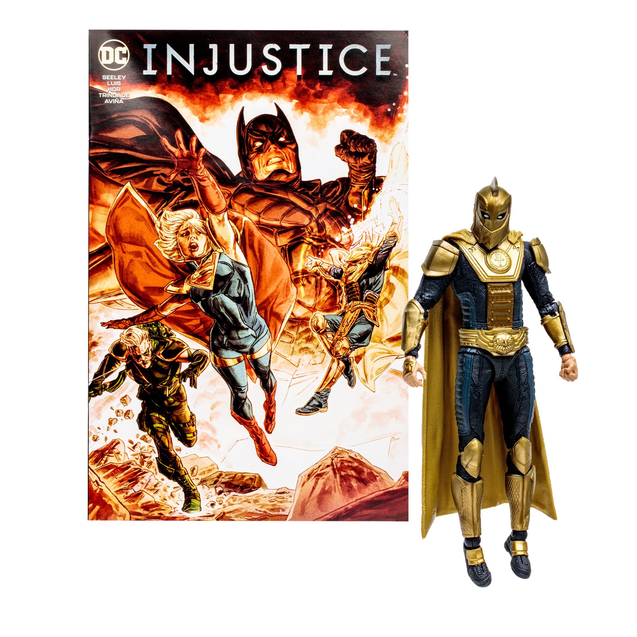 McFarlane DC Direct Page Punchers: DC Gaming Injustice 2 - Dr Fate 7 Pulgadas con Comic