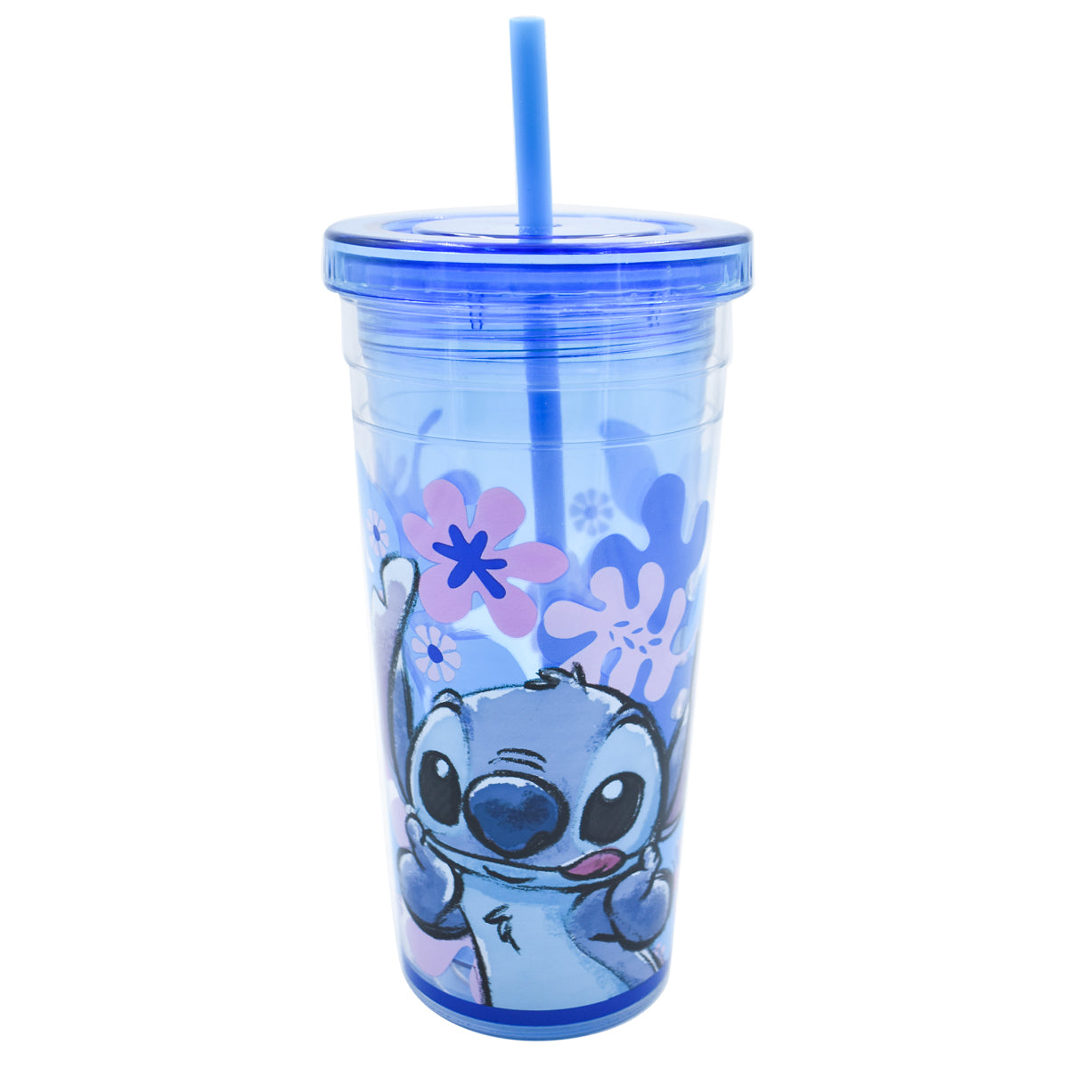 Fun Kids Vaso Con Popote: Disney Lilo y Stitch - Stitch 500 ml
