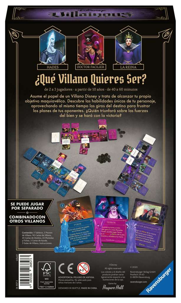 Ravensburger Juegos de Mesa: Disney -  Villanos Malo hasta la Medula Español