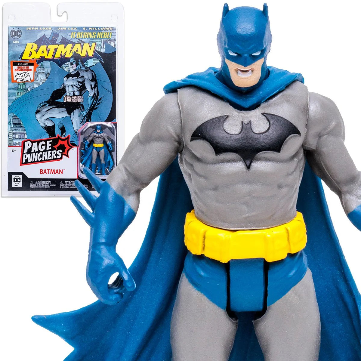 DC Direct Page Punchers: Batman - Hush Batman Figura de Accion de 3 Pulgadas con Comic