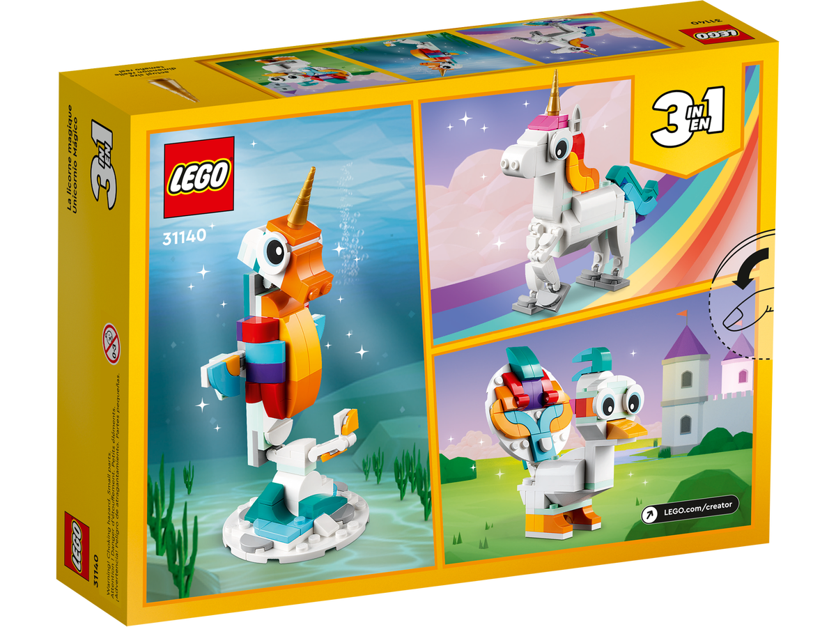 LEGO Creator 3 en 1 Unicornio Magico 31140