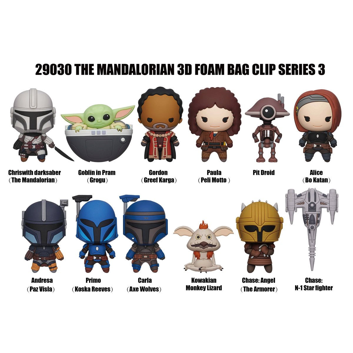 Monogram Llavero 3D para Mochila: Star Wars - The Mandalorian Figura Sorpresa Series 3
