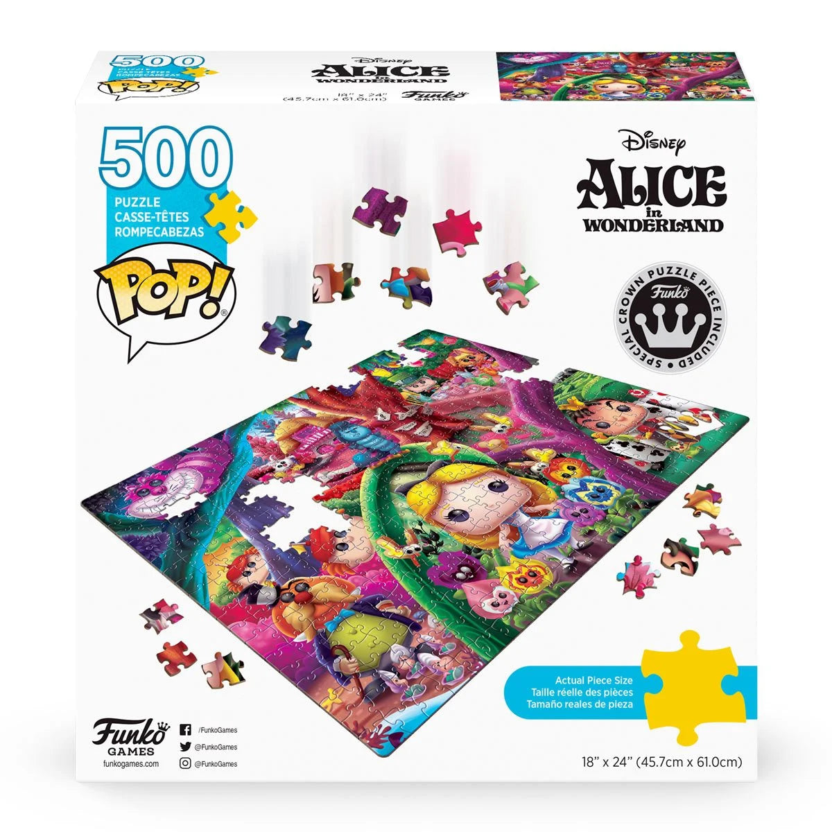 Funko Pop Puzzles: Disney - Alicia En El Pais De Las Maravillas Rompecabezas 500 Piezas