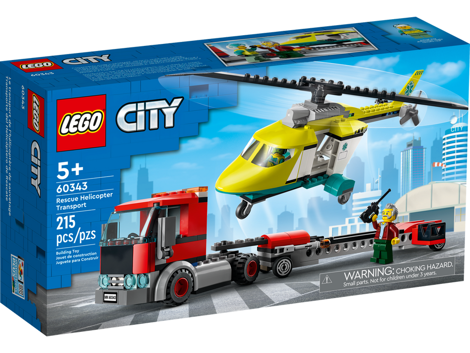 LEGO City Transporte del Helicoptero de Rescate 60343