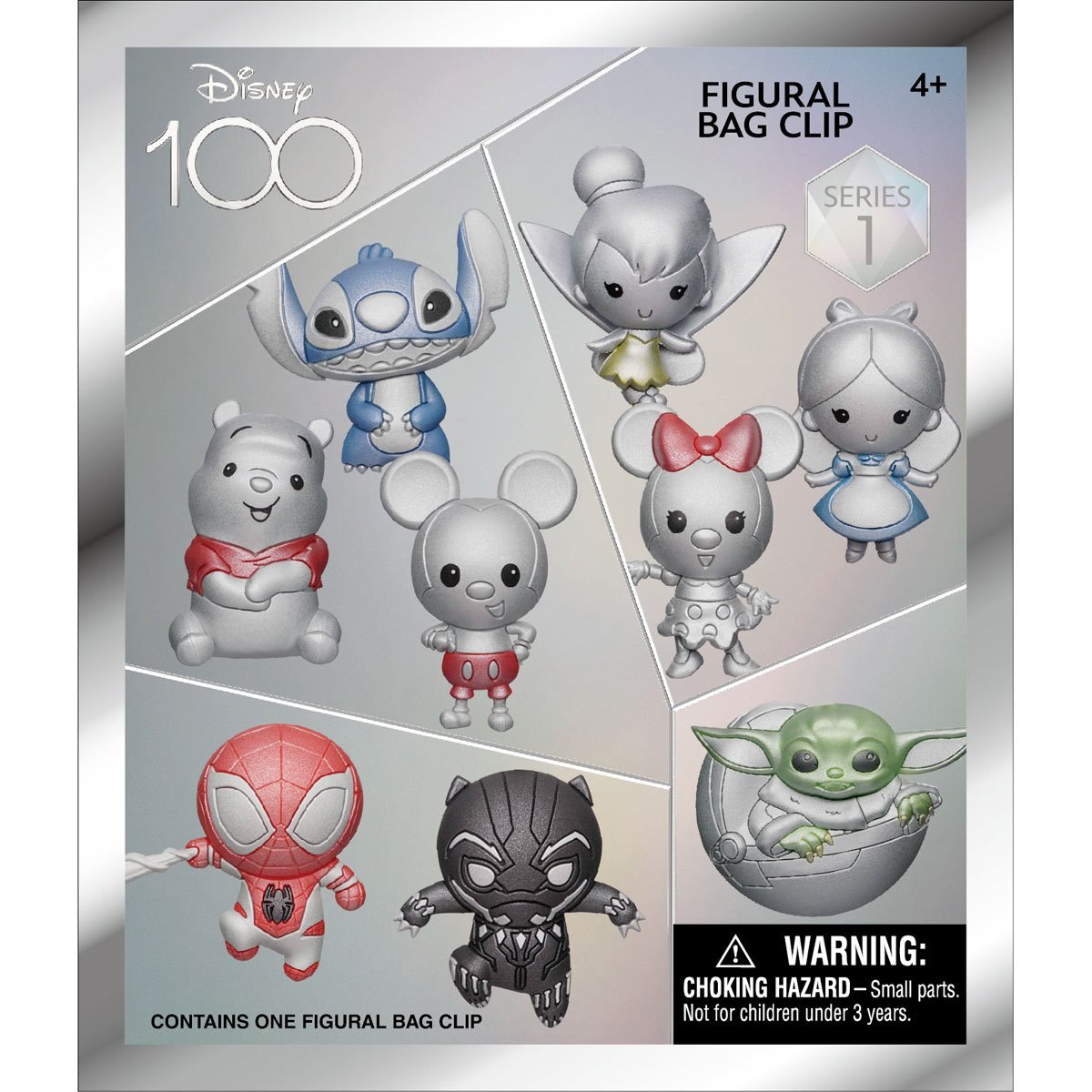Monogram Llavero 3D para Mochila: Disney 100 Aniversario - Disney Platinum Figura Sorpresa Series 1
